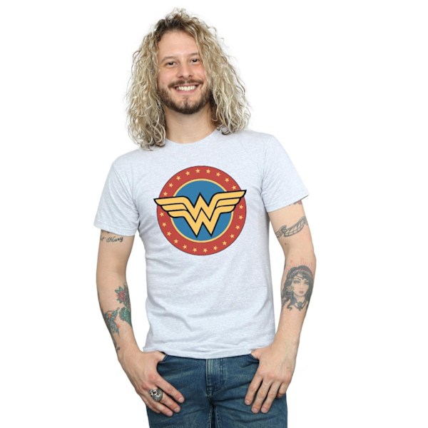 Wonder Woman T-shirt för män med logotyp, M, Sports Grey Sports Grey M