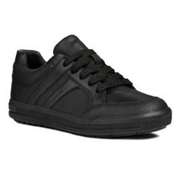 Geox Boys Junior J Arzach B. D Snörning Läder Tränare 1 UK Bla Black 1 UK