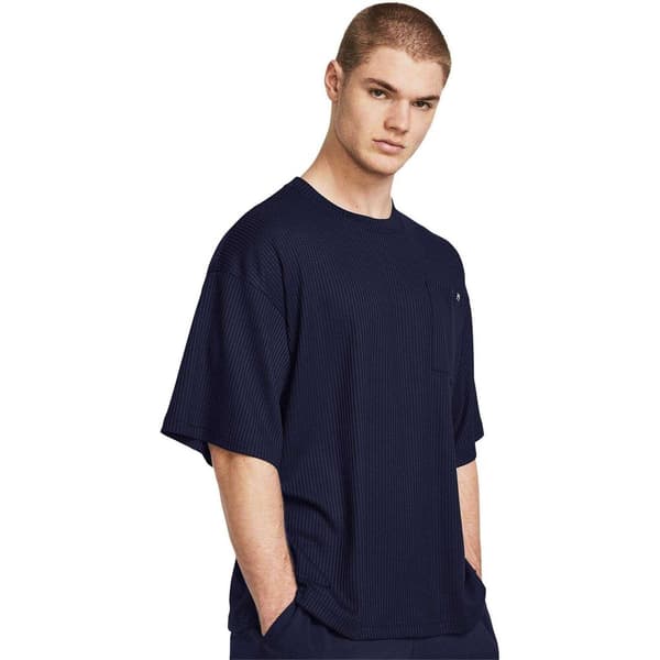 Under Armour Herr Rival Waffle T-shirt M Blå Blue M