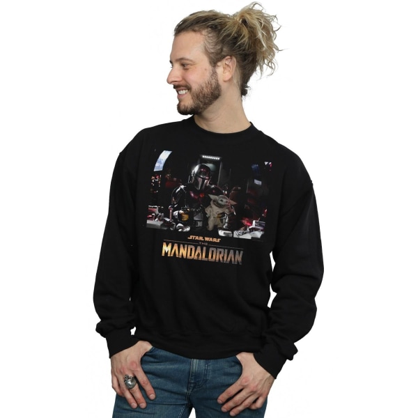 Star Wars Mens The Mandalorian Child On Board Sweatshirt XL Bla Black XL