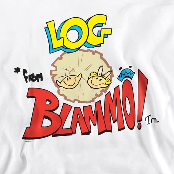 Ren & Stimpy Unisex Vuxen Log From Blamo Sweatshirt S Vit White S
