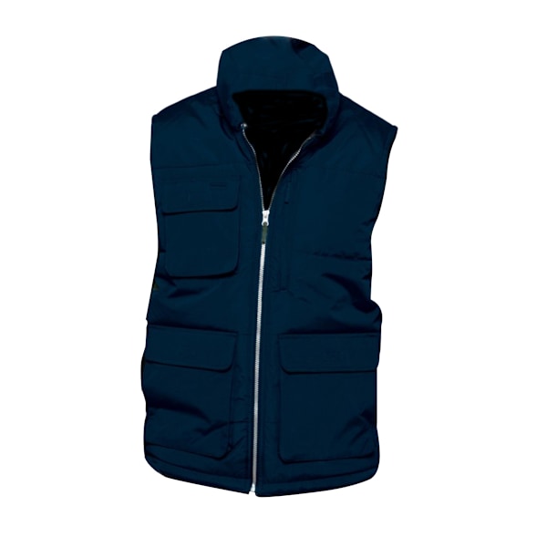 WK. Designad för att fungera Herr Quiltad Hel Dragkedja Bodywarmer/Gilet M N Navy M