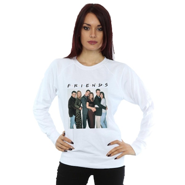Friends Dam/Damer Gruppfoto Kramar Sweatshirt L Vit White L