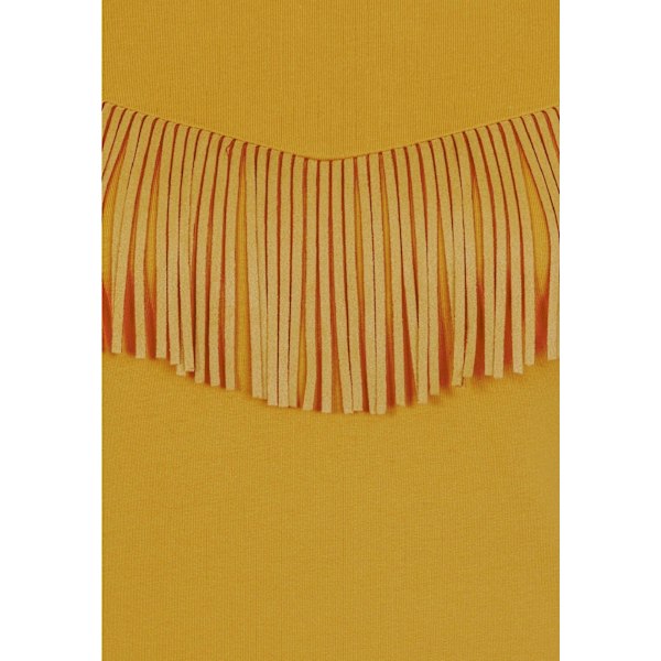 Girls On Film Womens/Ladies Rockferry Fringed T-Shirt 10 UK Mus Mustard Yellow 10 UK