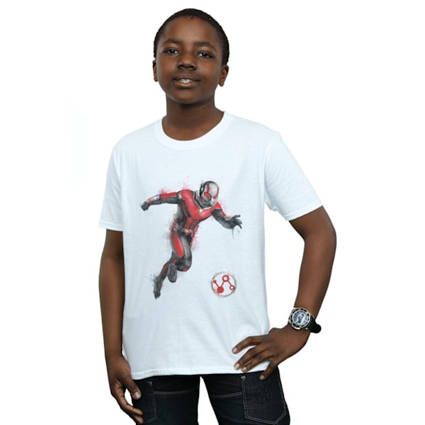 Marvel Pojkar Avengers Endgame Målad Ant-Man T-Shirt 7-8 År White 7-8 Years