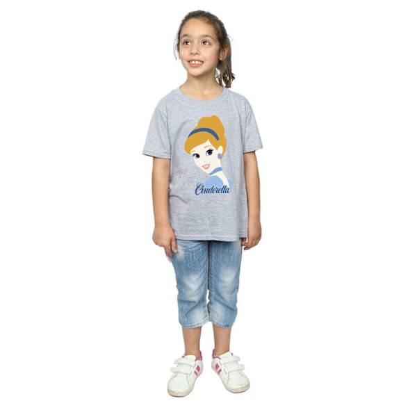 Cinderella Girls Silhouette Bomull T-shirt 7-8 år Sports Grå Sports Grey 7-8 Years