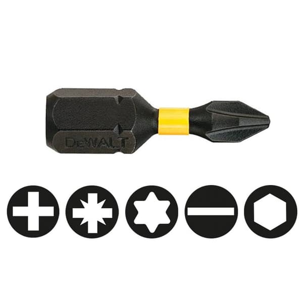 Dewalt Elverktyg Slag Torsionsbits, Phillips PH1 25mm Multi Multi Colour PH1 25mm