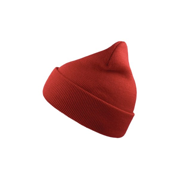 Atlantis Wind Double Skin Beanie Med Turn Up One Size Röd Red One Size