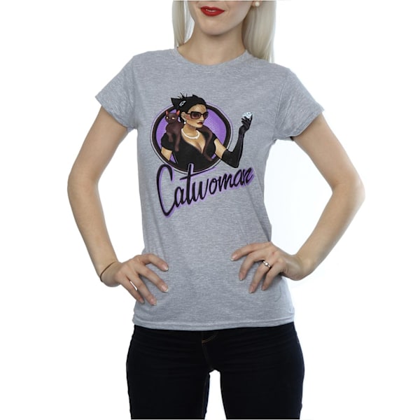 DC Bombshells Damkattor Heather T-shirt XS Heather Heather Grey XS