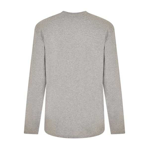 Off White Herr Crew Neck Regular Långärmad T-shirt L Grå/Svart Grey/Black L