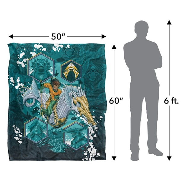 Aquaman Sjöhäst Filt One Size Flerfärgad Multicoloured One Size