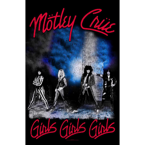 Motley Crue Girls Girls Girls Textil Affisch 106cm x 70cm Svart Black/Red/Blue 106cm x 70cm