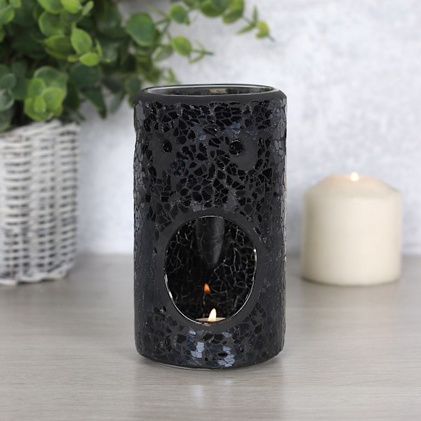 Something Different Crackle-Effect Pelare Oljebrännare En Storlek B Black One Size