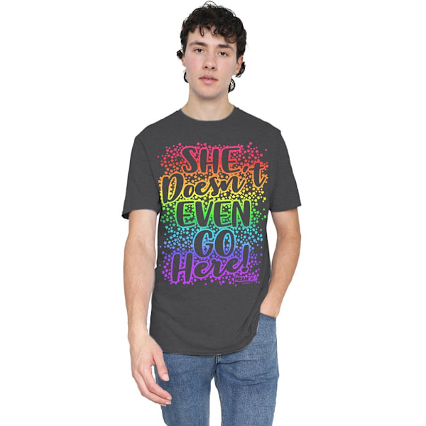 Mean Girls Unisex Vuxen Doesn´t Go Here T-Shirt S Gråmelerad Charcoal S