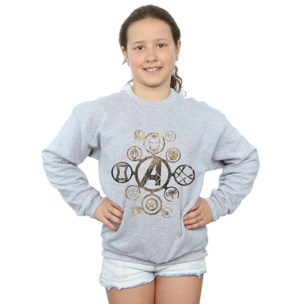 Marvel Girls Avengers Infinity War Icons Sweatshirt 5-6 år S Sports Grey 5-6 Years