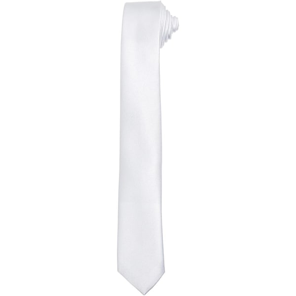 Premier Tie - Herr Slim Retro Arbetslips En Storlek Vit White One Size