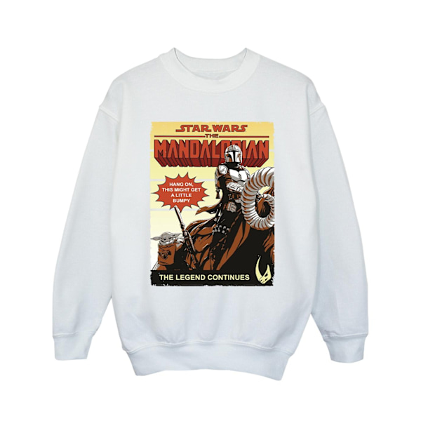 Star Wars The Mandalorian Flickor Bumpy Ride Sweatshirt 3-4 År White 3-4 Years