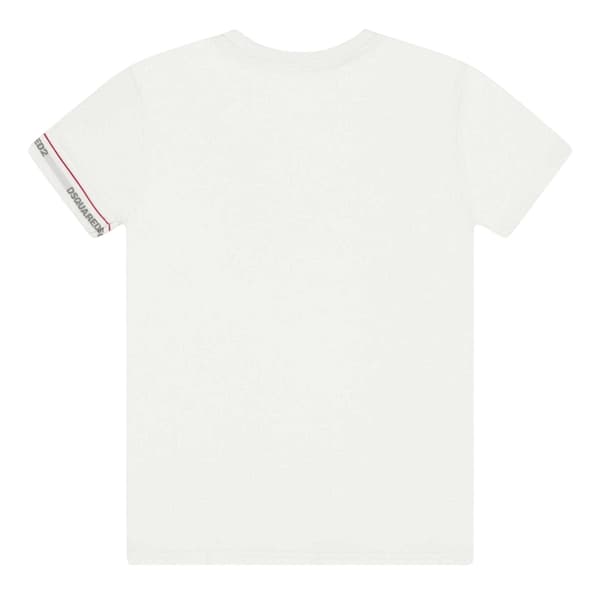 DSquared2 Barn/Kids Ärmtryckt T-shirt 10 år Vit White 10 Years