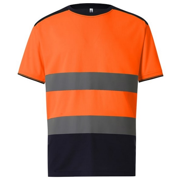 Yoko Hi-Vis T-shirt i två toner för män S orange/marinblå Orange/Navy S