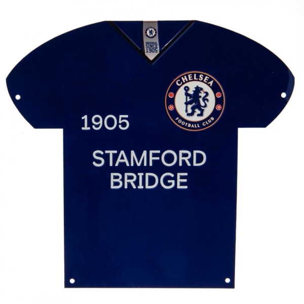 Chelsea FC tröja formad metallskylt One Size Blå Blue One Size