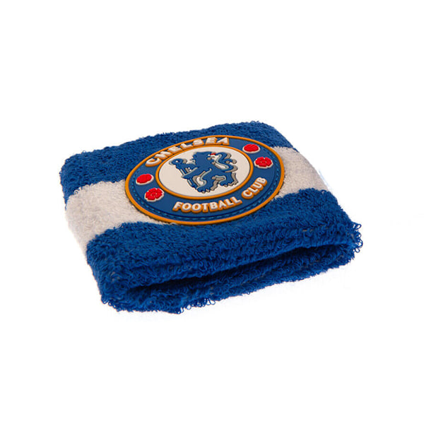 Chelsea FC Unisex Vuxen Crest Bomullsarmband (2-pack) En Royal Blue/White One Size