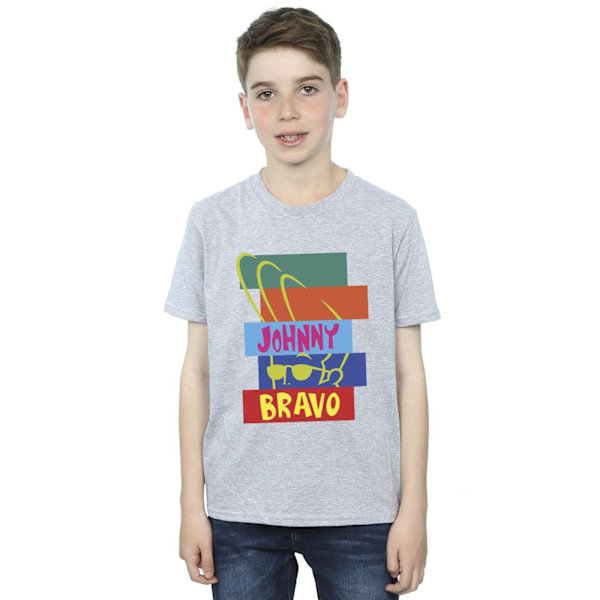 Johnny Bravo Boys Rectangle Pop Art T-Shirt 9-11 år Sport Grå Sports Grey 9-11 Years