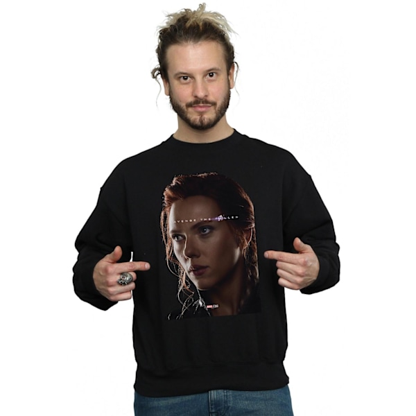 Marvel Mens Avengers Endgame Avenge The Fallen Black Widow Tröja Black L