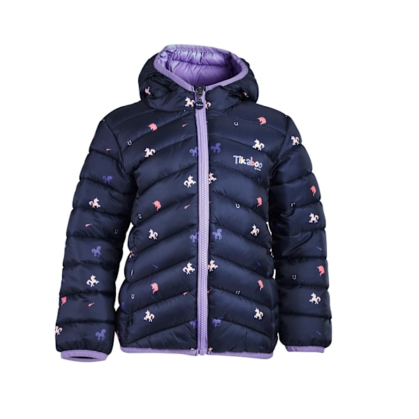 Tikaboo Barn/Kids Unicorn Vadderad Jacka 3-4 År Marinblå/Lila Navy/Purple 3-4 Years