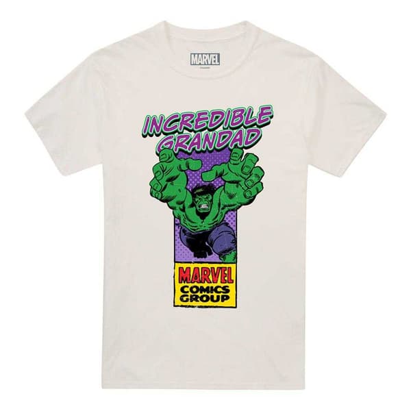 Marvel Comics Herr Incredible Grandad Hulk Corner Box T-Shirt L Natural L