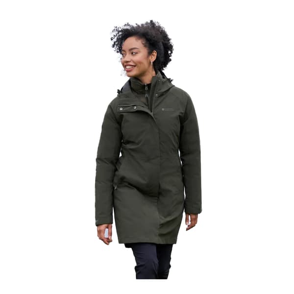 Mountain Warehouse Dam/Dam Alaskan Lång 3-i-1 Jacka 22 Khaki Green 22 UK