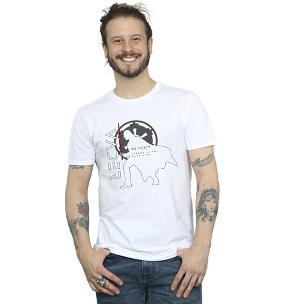 Star Wars: Obi-Wan Kenobi T-shirt för män, Vader No Mercy, S, vit White S