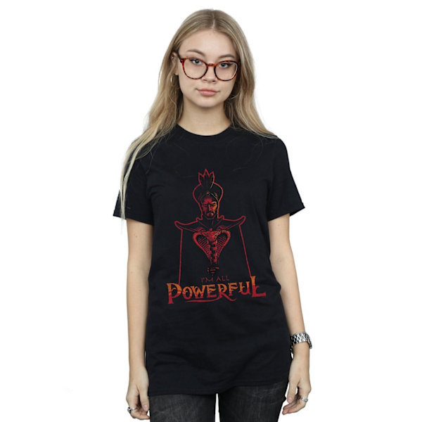 Disney Dam/Damer Aladdin Film Jafar All Powerful Bomull Boyfriend T-Shirt Black XL