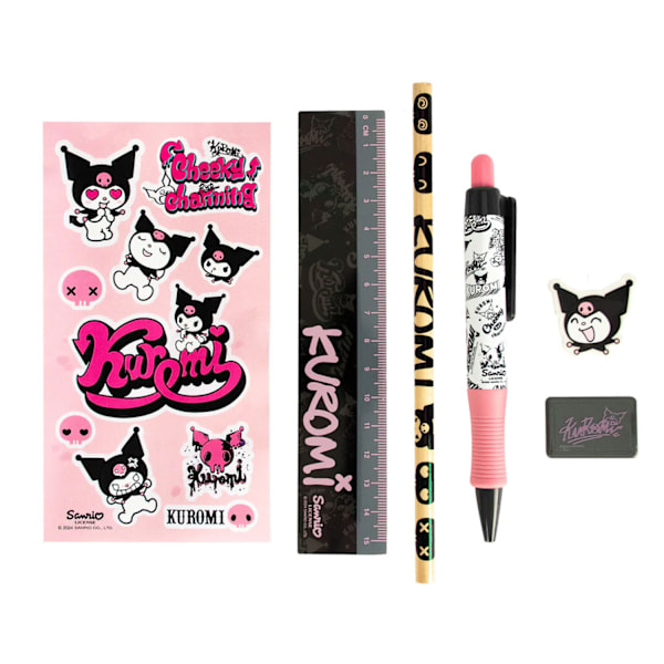 Kuromi Skrivset (6-pack) En Storlek Rosa/Svart/Vit Pink/Black/White One Size