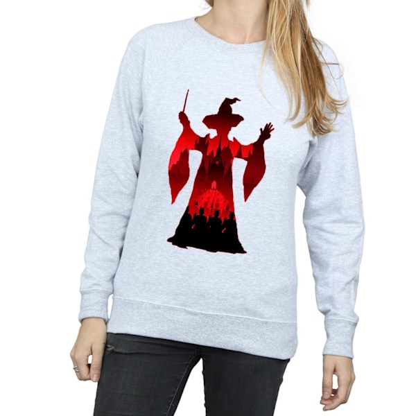 Harry Potter Dam/Kvinnor Minerva McGonagall Silhuett Sweatshirt Heather Grey L