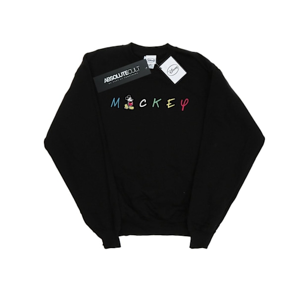 Disney Herr Mickey Mouse Wording Logo Sweatshirt 3XL Svart Black 3XL