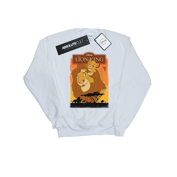 Disney Girls The Lion King Simba Och Mufasa Sweatshirt 12-13 År White 12-13 Years