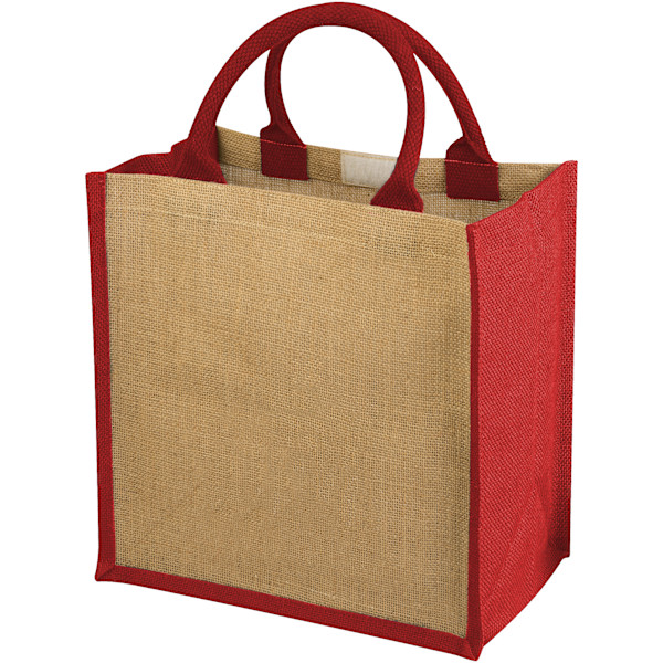 Bullet Chennai Jute Presentpåse (2-pack) 30 x 19 x 30cm Natura Natural/Red 30 x 19 x 30cm
