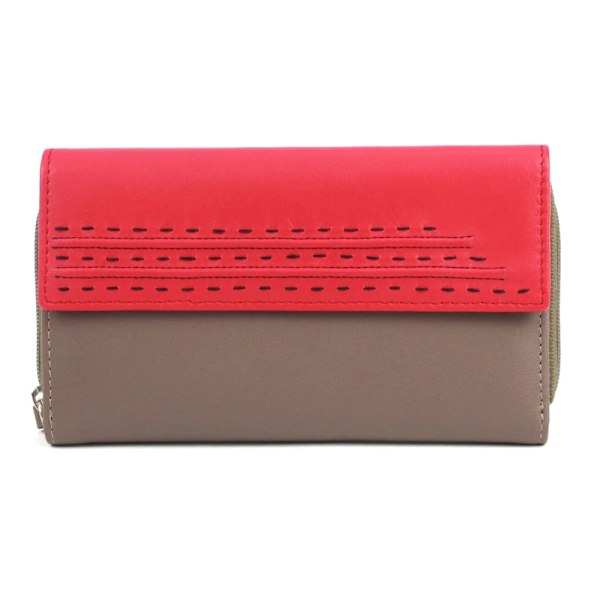 Eastern Counties Leather Dam/Dam Ferne Färgblock Läder Taupe/Watermelon One Size