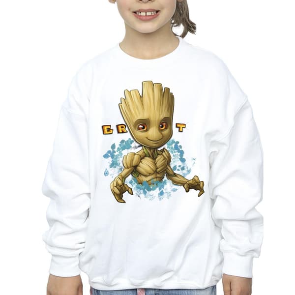 Guardians Of The Galaxy Flickor Groot Blommor Tröja 3-4 År White 3-4 Years