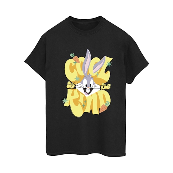 Looney Tunes Dam/Damer Bugs Cool To Be Kind Bomull Pojkvän Black M