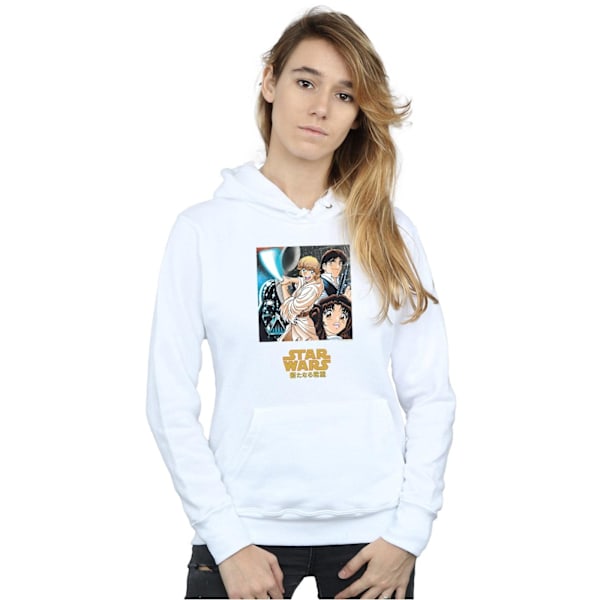 Star Wars Dam/Damer Anime Poster Hoodie M Vit White M