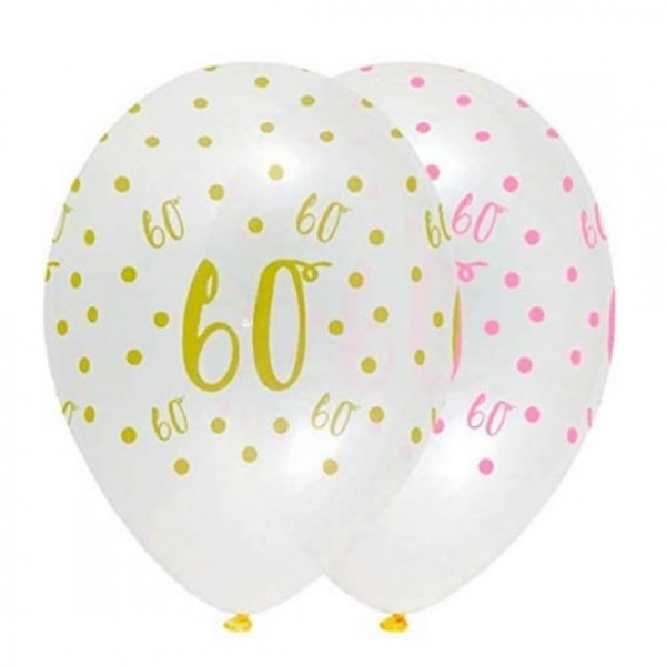 Kreativa latexballonger för 60-årsdag (50-pack) En storlek Yellow/Pink One Size