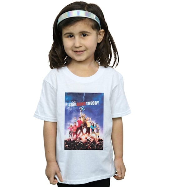 The Big Bang Theory Girls Character Poster Bomull T-shirt 7-8 år White 7-8 Years
