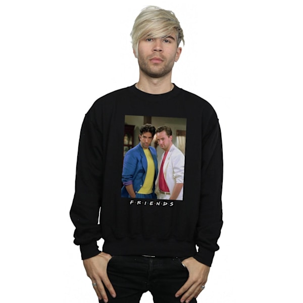 Friends Herr Ross Och Chandler College Sweatshirt L Svart Black L