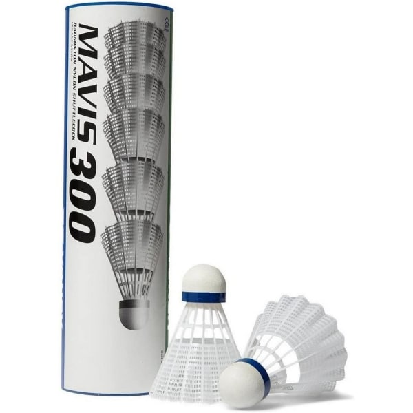 Yonex Mavis 300 fjäderboll (paket med 6) One Size Vit/Blå White/Blue One Size