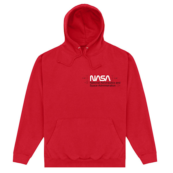 NASA Unisex Adult Aeronautics Hoodie M Röd Red M