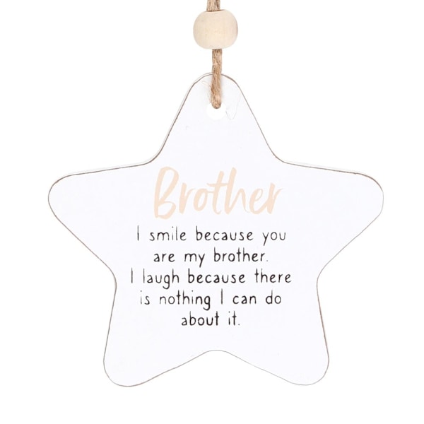 Something Different Brother Star Hängande Sentiment Skylt En Storlek White/Pink/Black One Size