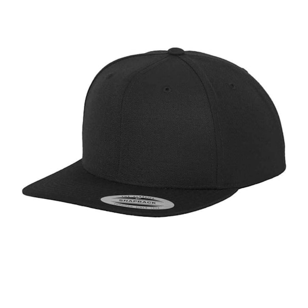 Flexfit Classic Snapback keps för män, One Size, svart/svart Black/Black One Size
