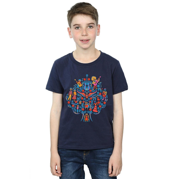 Disney Boys Coco Tree Pattern T-Shirt 7-8 år Marinblå Navy Blue 7-8 Years