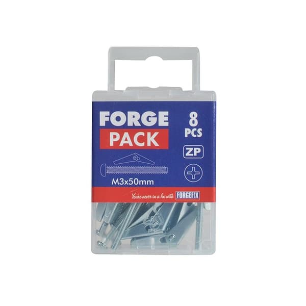 Forgefix Gipsskiva Fjäder Toggle Zp M3 X 50mm Forgepack 8 On Multi Colour One Size